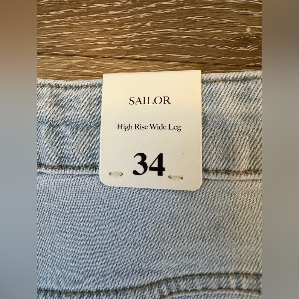 ROLLA'S Light Blue Flare Jeans high waist wide leg sz 34/16 - Picture 5 of 12
